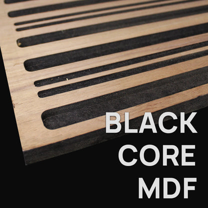 Black MDF Core Panel - White Oak