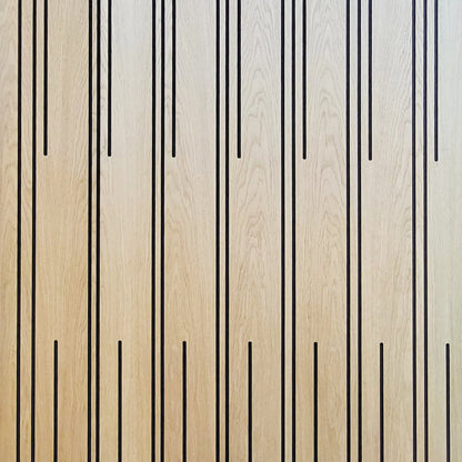 Black MDF Core Panel - White Oak